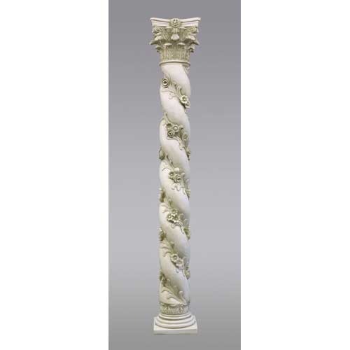 Twisted Rose Pedestal Outdoor/Indoor Statue