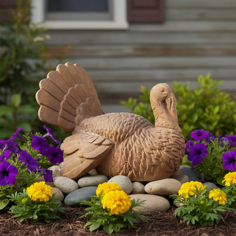 Turkey Garden Statue (18 - Inch) Side Angle