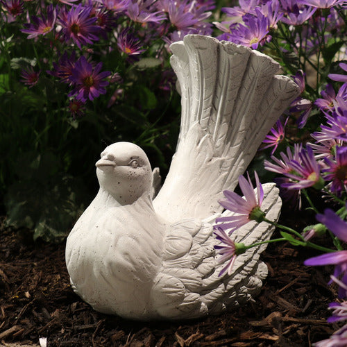 Dove Bird Garden Statue (8.47 - Inch) Side Angle