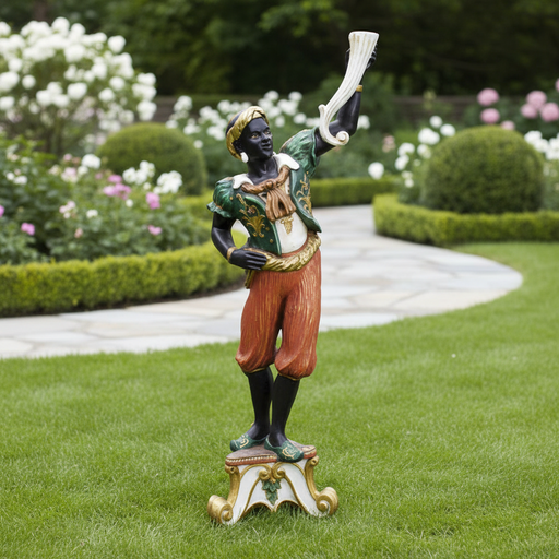 Black Moore Set Full Color Statue (69 - Inch) Side Angle