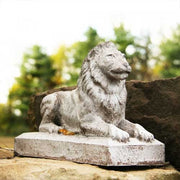 Sentinel Lion Small Garden Statue (8 - Inch) Other Angle
