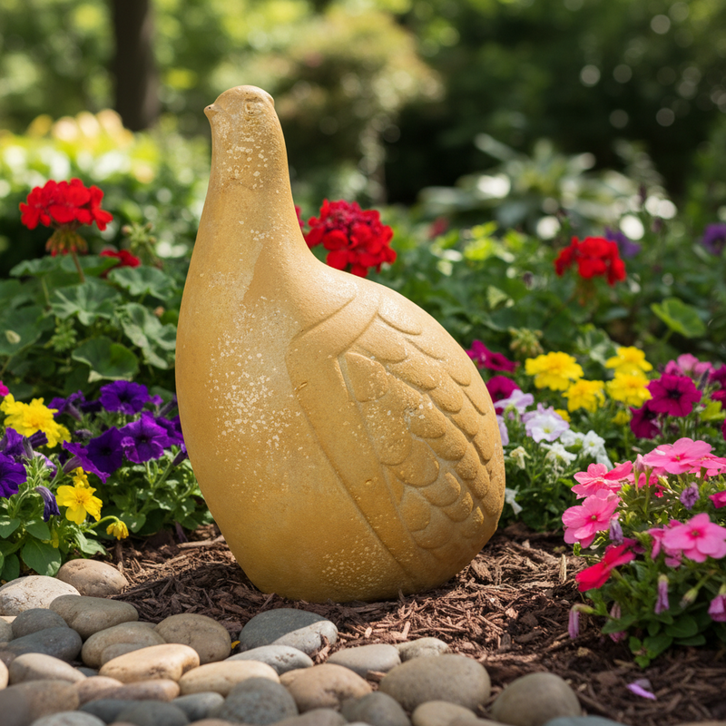 Quail Garden Statue (12-Inch)