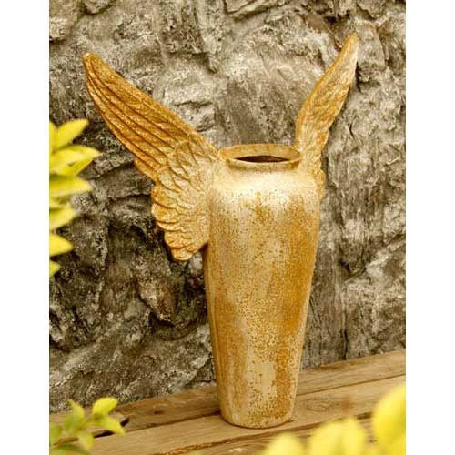 Winged Pot 26 H Outdoor/Indoor Statue