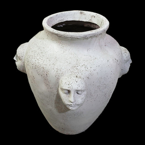 Four Face Pot 21  H Outdoor/Indoor Statue