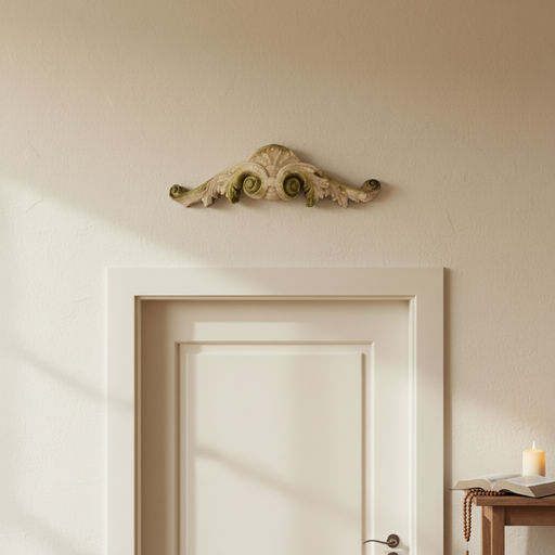 Woodscroll Accent Outdoor Statue (6 - Inch) Side Angle