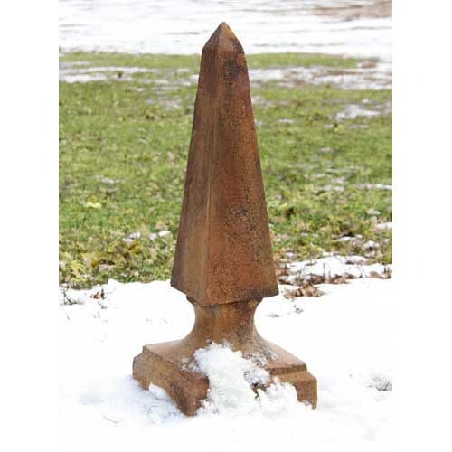Obelisk Outdoor Statue (26 - Inch) Side View