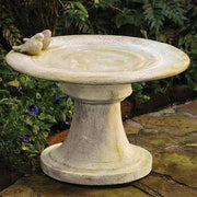 Giannola Birdbath W Finches Statue (22 - Inch) Side View