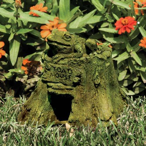 Toad Garden Statue (7 - Inch) Side View