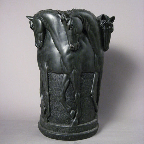 Six Stallion Vase 12 H Outdoor/Indoor Statue