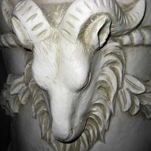 Ram And Garland Urn 31 Outdoor/Indoor Statue