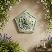 Penta Medallion Outdoor Plaque (14.0 - Inch) Side Angle