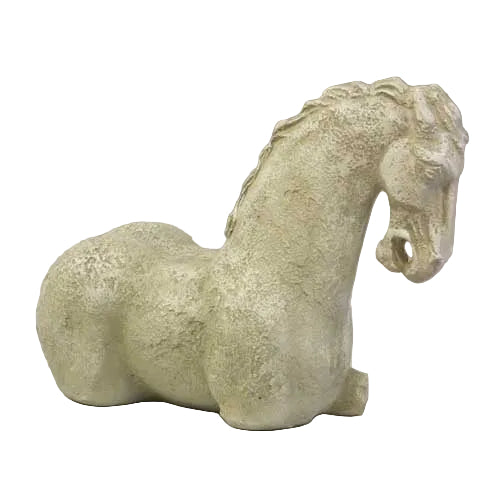 Horse bust sculpture with classical old world European style, featuring ornate detailing and a Renaissance-inspired mane.