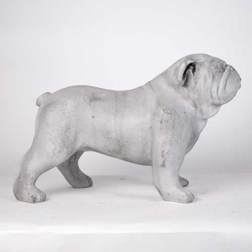 Bulldog Dog Garden Statue (17 - Inch) Different Angle