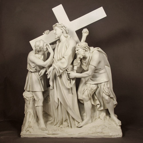 Jesus Is Given The Cross Station 2 Outdoor/Indoor Statue