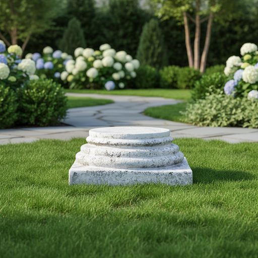 Square Base Outdoor Statue (8 - Inch) Side Angle