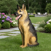German Shepherd Dog Garden Statue (30 - Inch) Side Angle