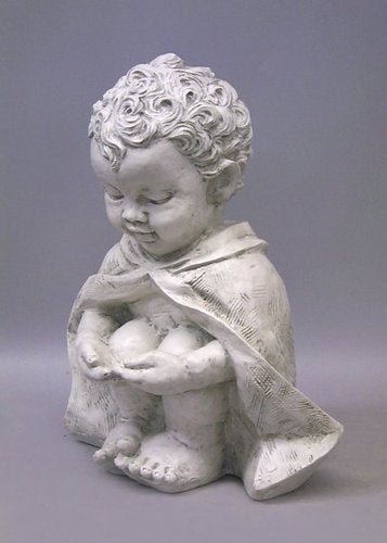 Pondering Baby St Francis 14 Outdoor/Indoor Statue