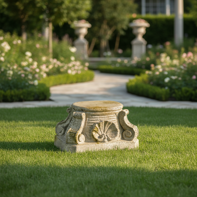 Verona Base Outdoor Statue (8 - Inch) Side Angle