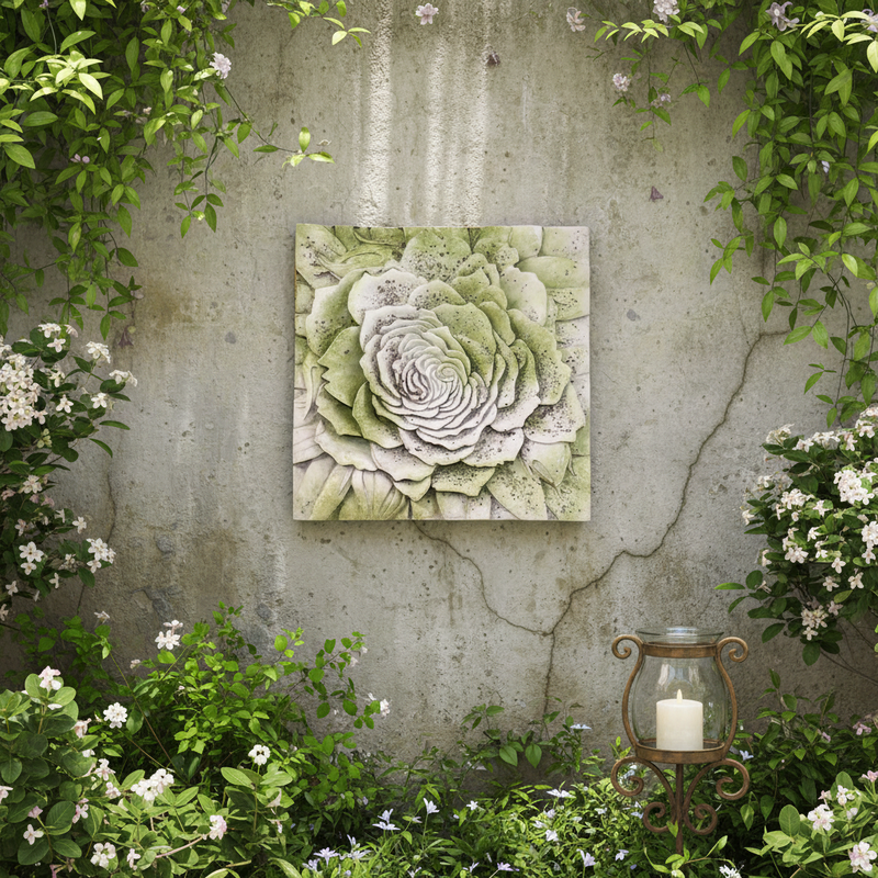 Rose Garden Plaque (14.0 - Inch) Side Angle