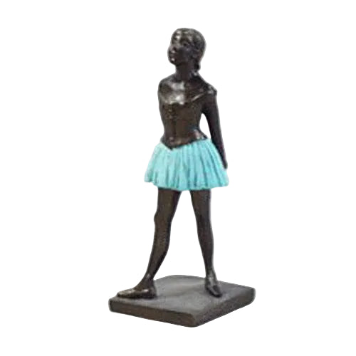 Ballet dancer figurine in classical pose with an ornate, old world European style and Renaissance-inspired detailing.