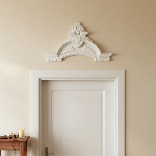 Cortland Over Door Outdoor Plaque (35.0 - Inch) Side Angle