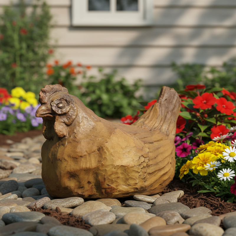 Hen Garden Statue (7-Inch)