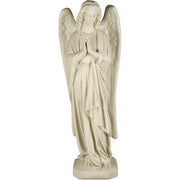  Innocent Standing angel statue with Praying hands, featuring large detailed wings  on a rectangular base.