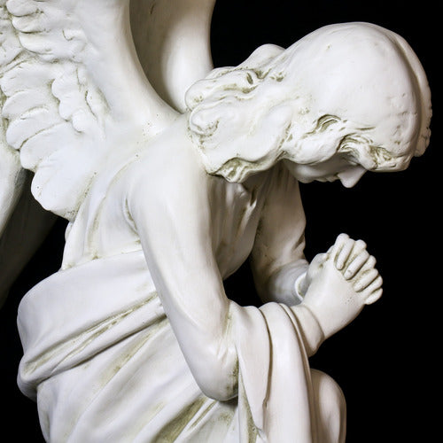 Praying Church Angel Outdoor Statue (28 - Inch) Angled View