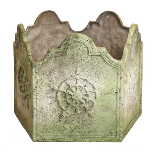 Asian 5 Sided Urn 14.5 H (R)