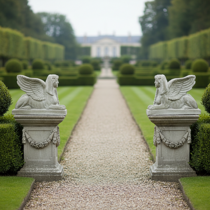 Sphinx Harot Outdoor Statue (15-Inch)