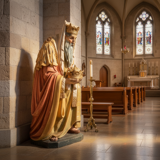 Saint Melchior Wiseman Religious Statue (42 - Inch) Side Angle