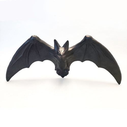 Bat wall decor with outstretched wings, featuring Gothic and medieval-inspired ornate detailing and dramatic silhouette.
