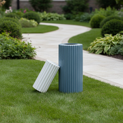 Fluted Shaft Outdoor Statue (13 - Inch) Side Angle