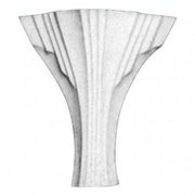 Fluted classical column capital with fan-shaped, symmetrical design and subtle Art Deco and Greek Revival influences.