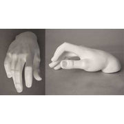 Sculpted hand in a classical Renaissance style, gracefully posed with gently curved fingers and smooth, ornate detailing. Different Angle