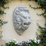 Lion Head Garden Statue (22 - Inch) Side Angle