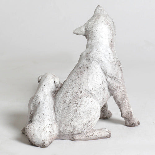 Boxer Dog and Pup Garden Statue (13.5 - Inch) Other Angle