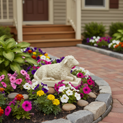 Sheep Garden Statue (8 - Inch) Side Angle