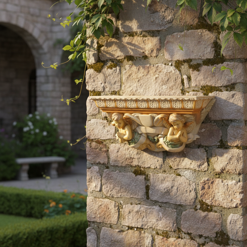 Cherub Shelf Catholic Bracket (30.5 - Inch) Side Angle