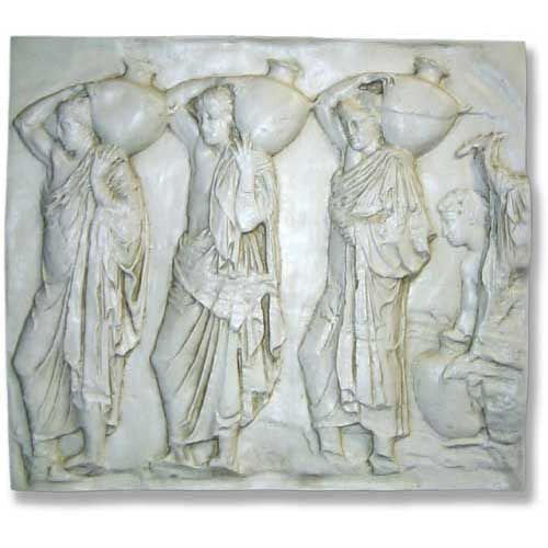 Urn Carrier Frieze Outdoor/Indoor Statue