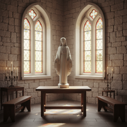 Our Lady of Grace Religious Statue (42 - Inch) Side Angle