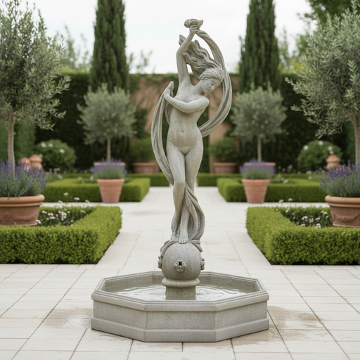 Water Venus Fountain with Bowl (70 - Inch) Side Angle