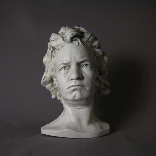 Ludwig Van Beethoven Life Mask Bust Display Decor (17-Inch)