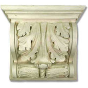 Ornate classical corbel with acanthus leaf carvings in an old world European architectural style.