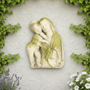 Madonna & Child Garden Plaque (13.0 - Inch) Side Angle