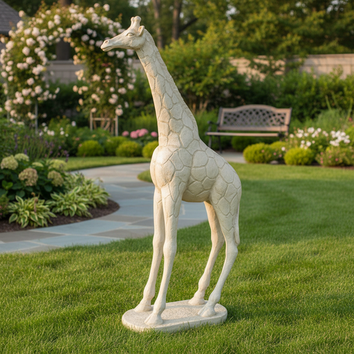 Giraffe Garden Statue (66 - Inch) Side Angle