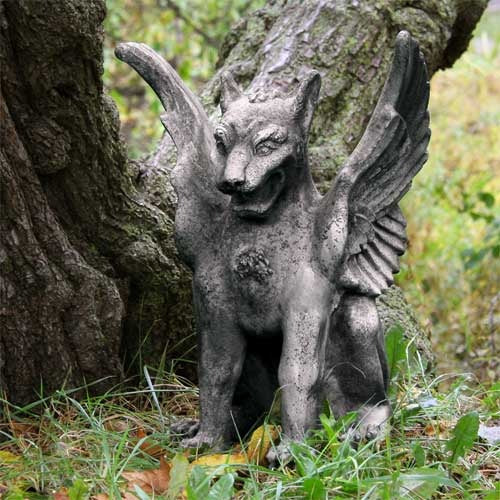 Caesar's Griffin Outdoor Statue (39 - Inch) Side View