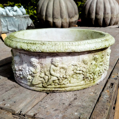 Cherubs At Play Pot Outdoor/Indoor Statue