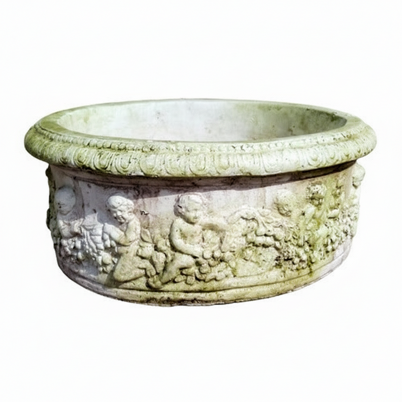 Cherubs At Play Pot Outdoor/Indoor Statue