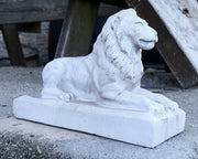 Sentinel Lion Small Garden Statue (8 - Inch) Different Angle